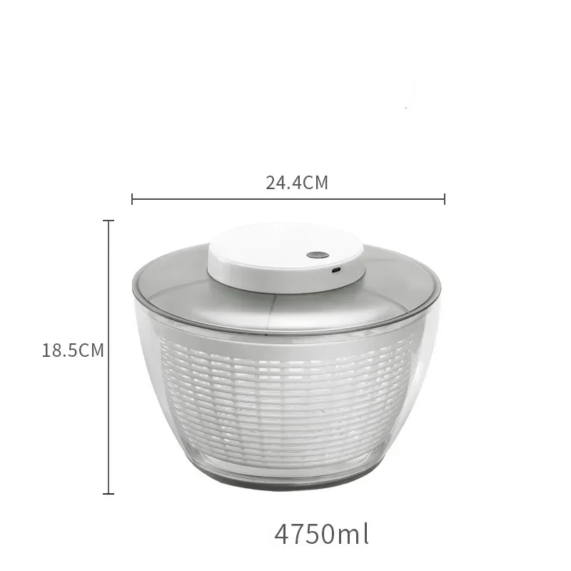 Electric Salad Spinner Vegetable Dehydrator Fruit Dryer Lettuce Drainer Dry and Wet Separation Draining Salad Kitchen Gadgets vegetable dryer