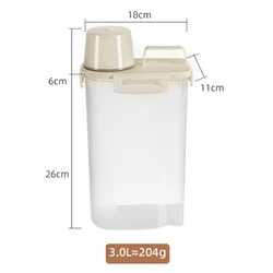 Pet Food Storage Box - Airtight & Leak - Proof Container with Lid (3L)