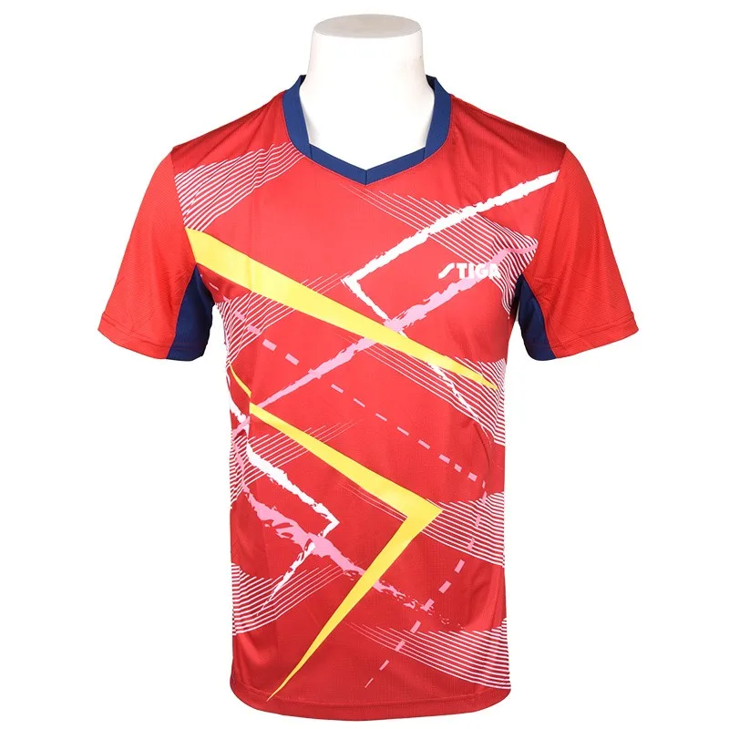 Genuine STIGA Table Tennis Clothing Men Women Table Tennis Clothing Round Neck Sports T-shirt CA-0341