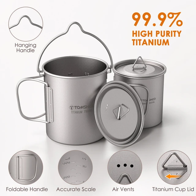 Ultralight Titanium Cookware Set 5