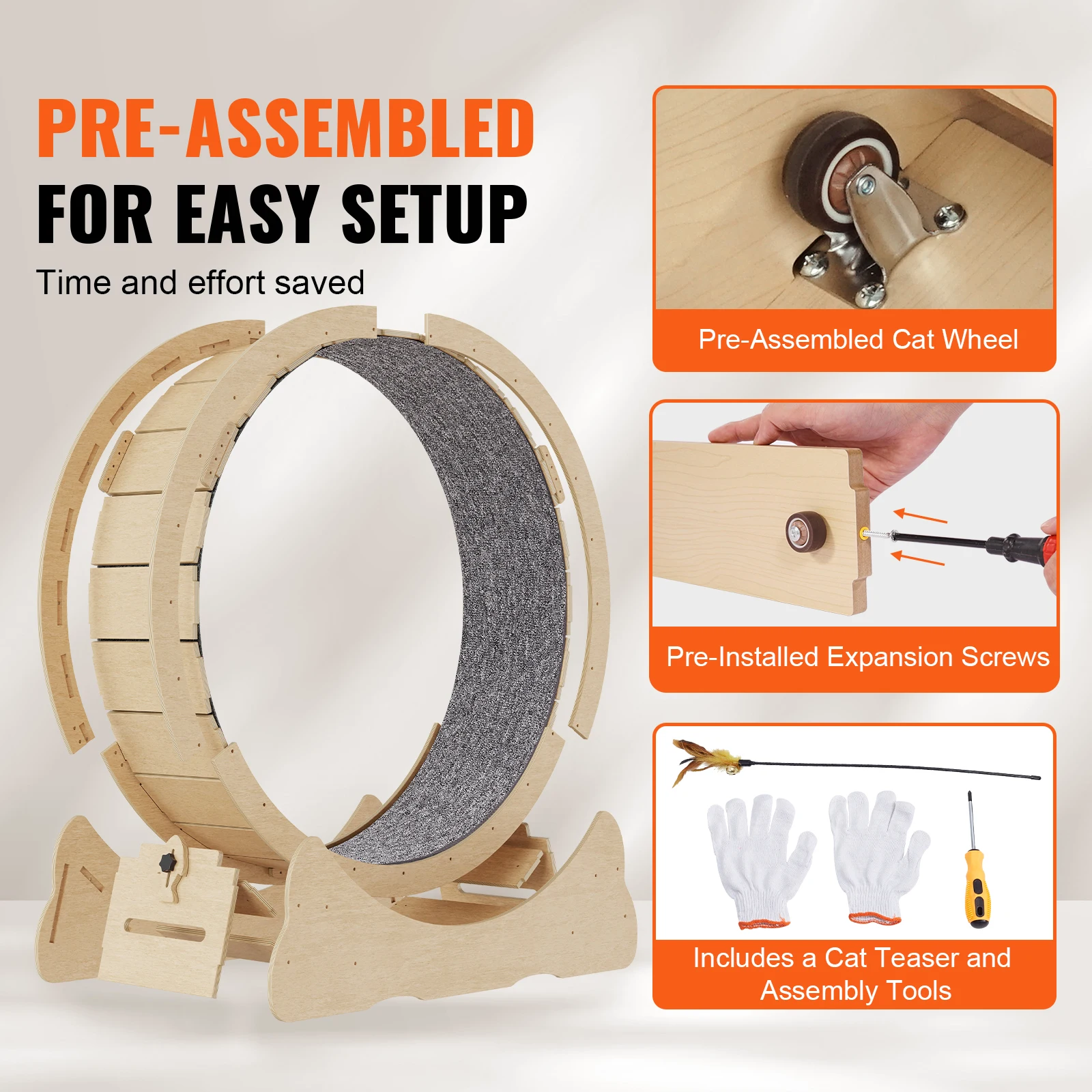 Wooden Cat Exercise Wheel 3