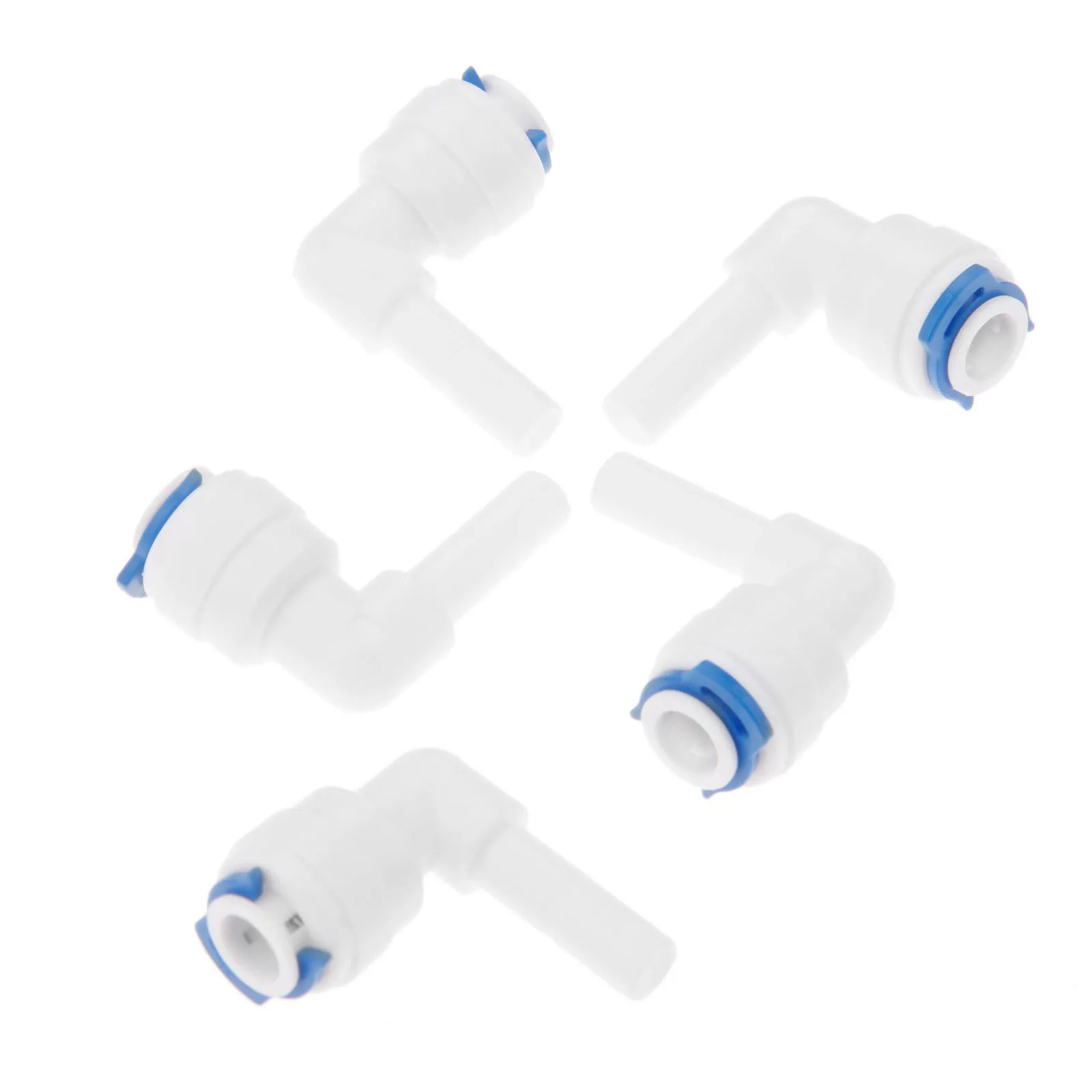 RO Water Plastic Pipe Fitting Elbow 1/4" Hose Connection To 1/4" Pipe Reverse Osmosis Aquarium System Quick Coupling 5 Pcs hose pipe fitting pipe fitting water pipe fitting