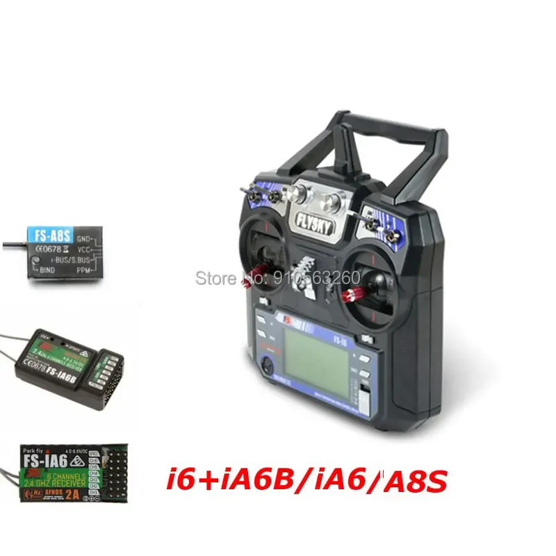 

Flysky FS-i6 FS I6 2,4G 6CH AFHDS пульт дистанционного управления передатчиком для радиоуправляемого FPV гоночного дрона Запчасти для радиоуправляемого квадрокоптера с приемником iA6