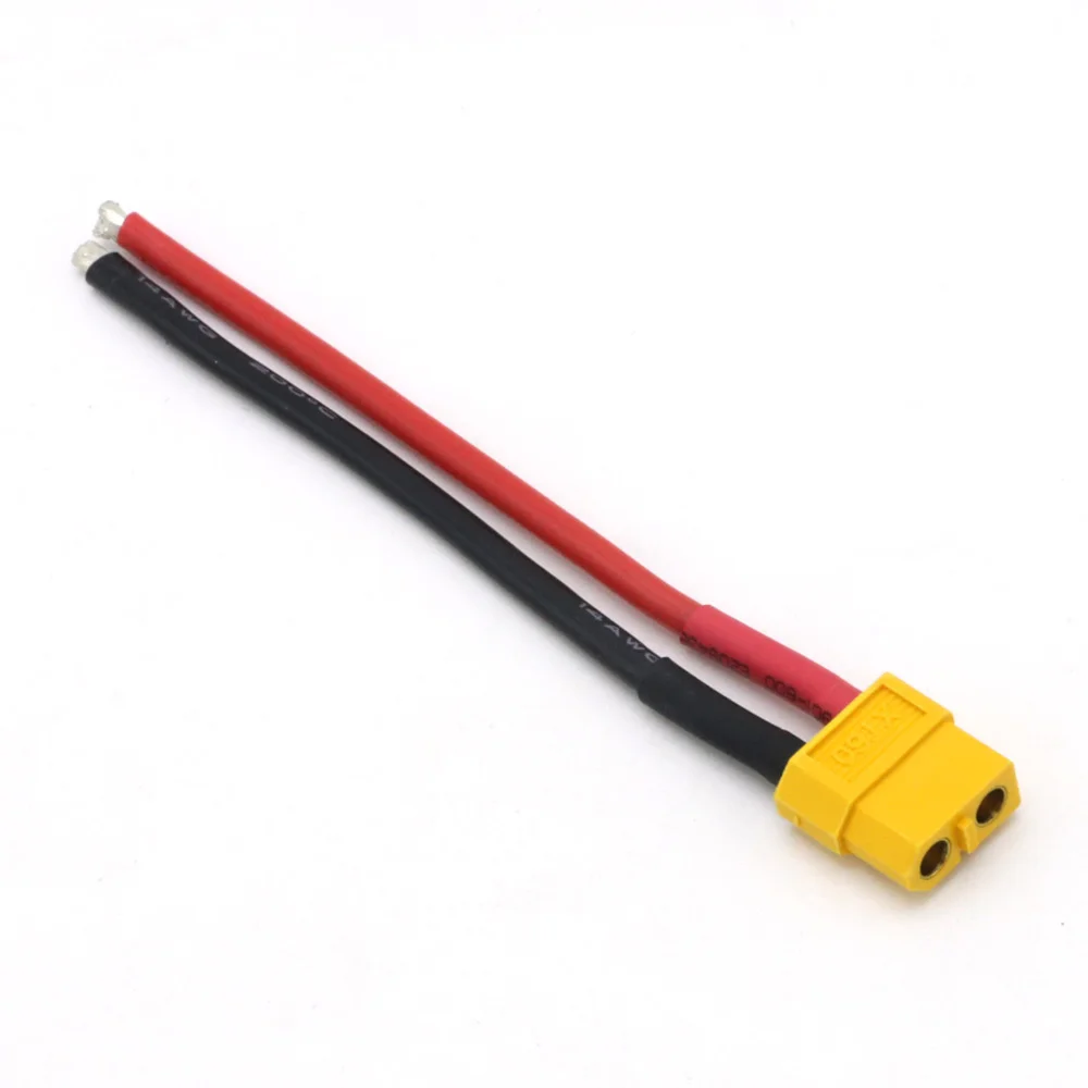 Conector macho hembra XT60 con cable de silicona de 10CM 14AWG para batería Lipo Rc, Dron, coche y barco, 1 unidad