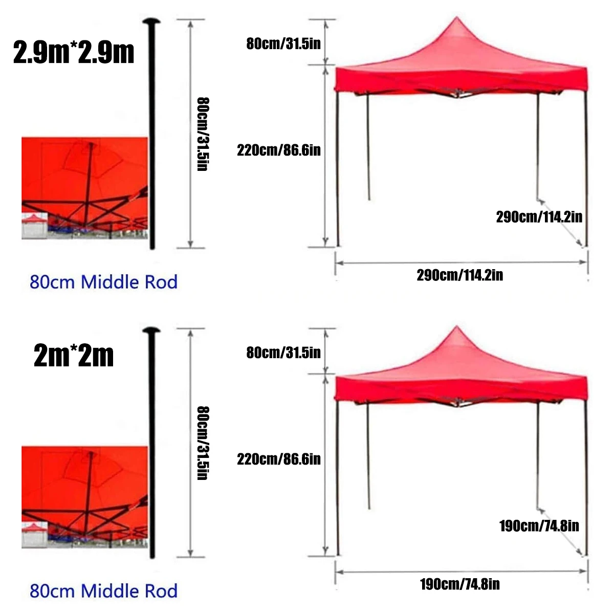 Sunshade Tent 2.9* 2.9 m 420D Folding Exhibition and Sales Stall Tent Umbrella Top Cloth Garden 4corner Rain Canopy Cloth