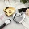 1pc Heart-shaped Jewelry Storage Tray, Stainless Steel Jewelry Storage Tray 1