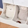 Toy Chest Kids Storage Organizer Wardrobe Display Bookcase w/ 3 Fabric Drawers 6