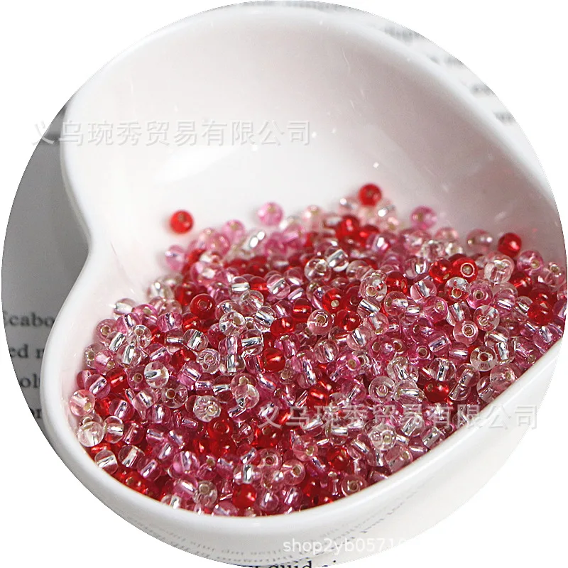 Filled Silver Glass Rice Beads for Handmade DIY Jewelry Accessories