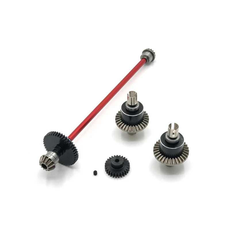 T best metalen trekstang, 7-delige RC-Car Metal Servo-trekstang met schroevendraaier geschikt voor 144001 1/14 RC Car (rood