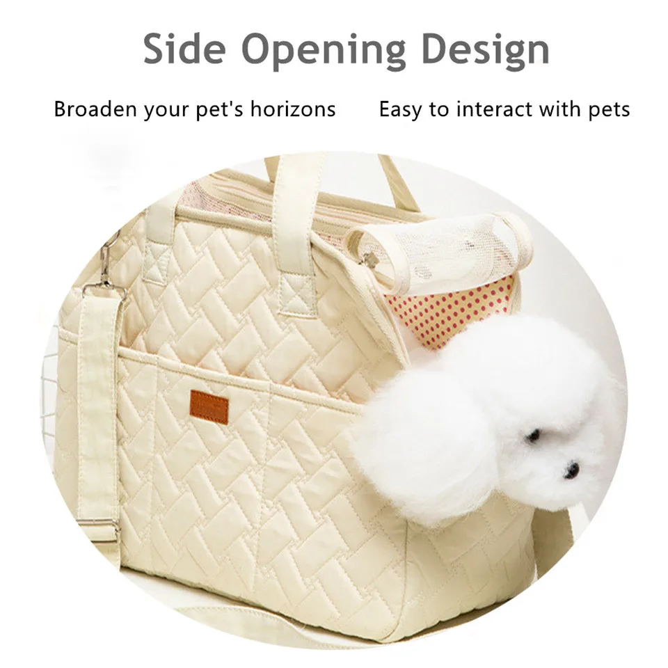 Hanpanda Four Season Large Space Breathable Side Opening Carrier For Dogs Portable Cat Canvas Shoulder Bag Pet Travel Supplies pet carrier bag pet carrying bag pet backpack pet supplies pet accessories