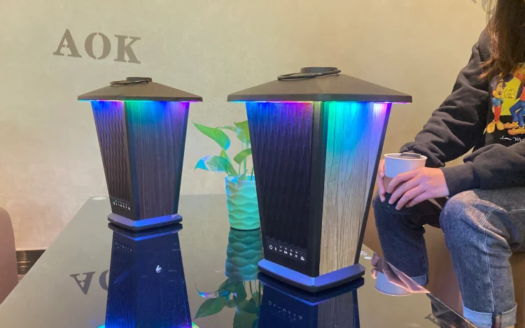 wooden lamp Party bluetooths audio speaker extra bass Portable Audio Player for Garden
