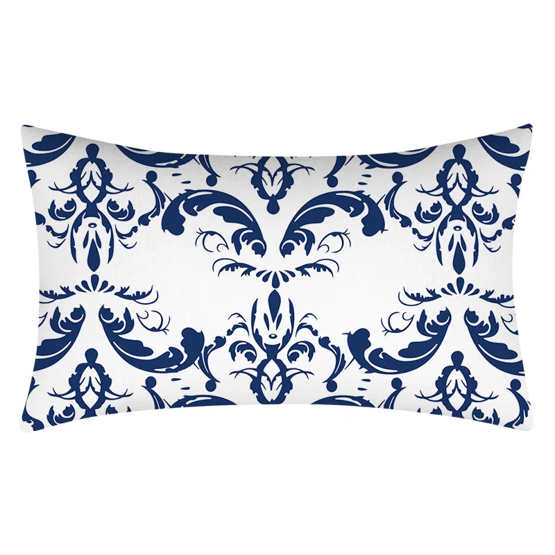 Description Picture 5 of itemGeometry Cushion Cover 30x50 Polyester Pillowcase Decorative Sofa Waist Cushions Pillowcover Home Decor Yellow Blue Pillow Cases