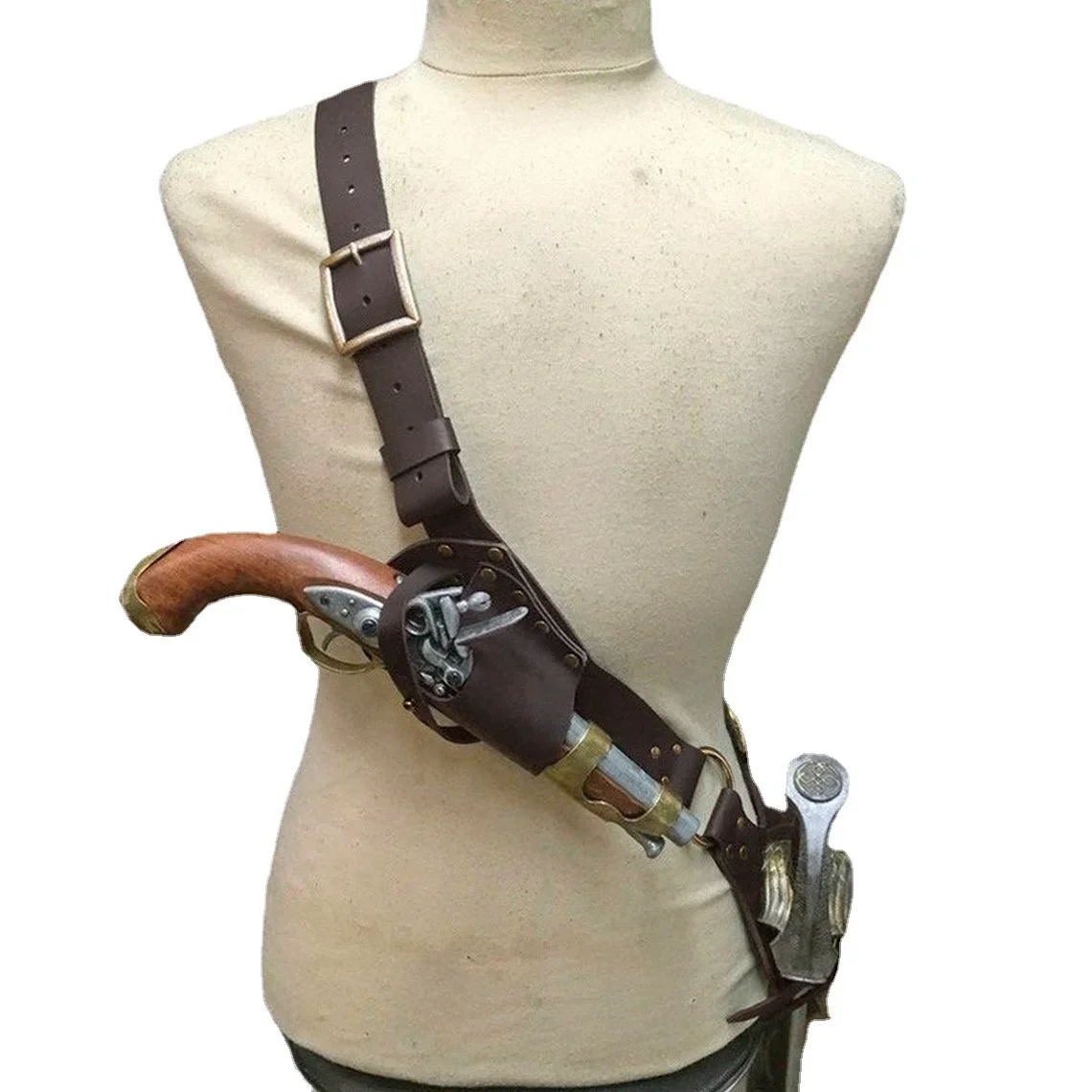 Hombreras Medievales De Piel Sintética Para Cosplay – Armadura De Caballero Ajustable, Accesorio Gótico Para Halloween Y Carnaval