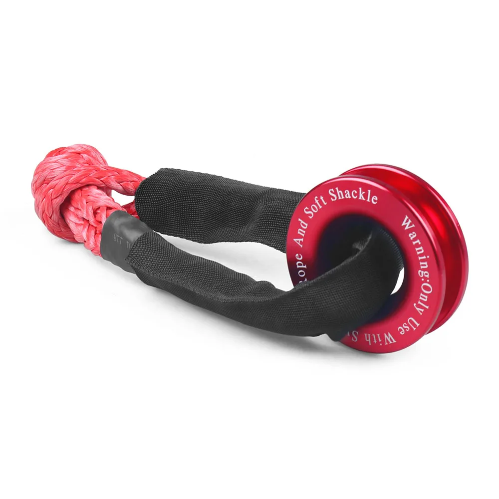 41000lbs Winch Rope Synthetic Soft Shackle Winch Snatch Recovery Ring Set Rugged Shackles With Protective Sleeve For Truck Vehicle Recovery I.176410572 - View #3