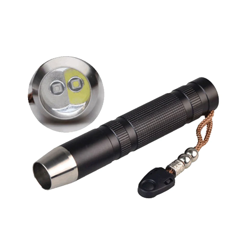 Jewelry Appraisal 365NM UV LED Flashlight 18650, White Yellow Dual