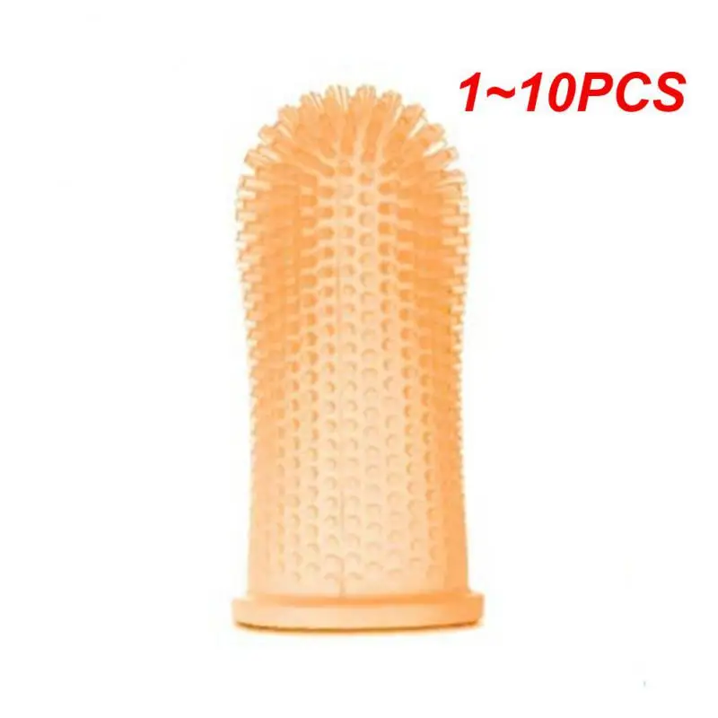 

1~10PCS New Ultra Soft Pet Finger Toothbrush Teeth Cleaning Bad Breath Care Non-toxic Silicone Toothbrush Tools Pet Cleaning