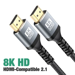 Ultra High - Speed HDMI 2.1 Cable with 8K and 4K Support, eARC & HDR - Compatible, 48Gbps Transmission, Various Lengths Available - 7m (Black)