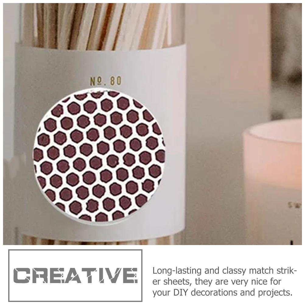Matchstick Striker Strike Paper match striker paper Matches Sticker Strip Matchstick Sheet Strikers Sheets DIY Match Striker Adhesive Accessories