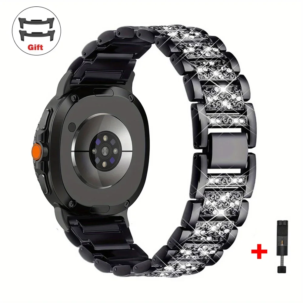 Elegant Diamond Bling Stainless Steel Watch Bracelet