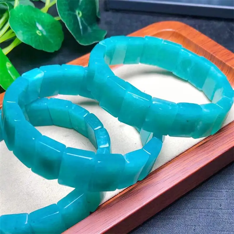 

Natural Amazonite Bangle Healing Fashion Reiki Crystal Healing Man Woman Fengshui Gemstone Jewelry 1PCS