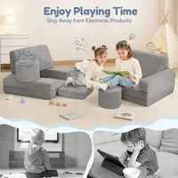 14pcs Modular Kids Play Couch, Child Sectional Sofa Toddler Couch Kids Sofa for Bedroom Playroom Furniture 6