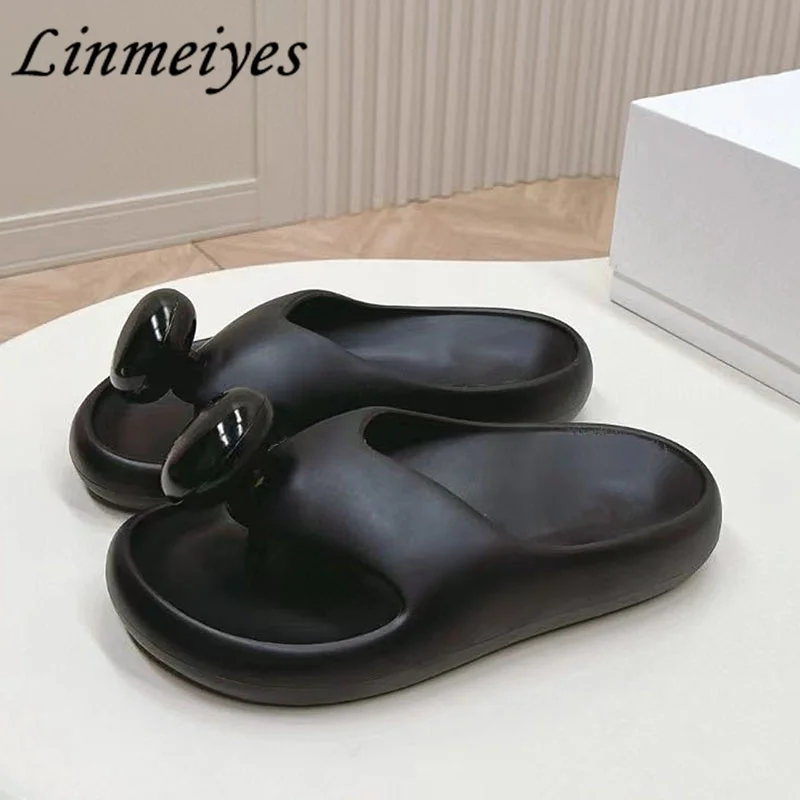 

Summer Thick Sole Slippers Women Flip Flops Rubber Waterproof Slides Woman Holidays Mules Shoes Casual Flat Slippers Woman