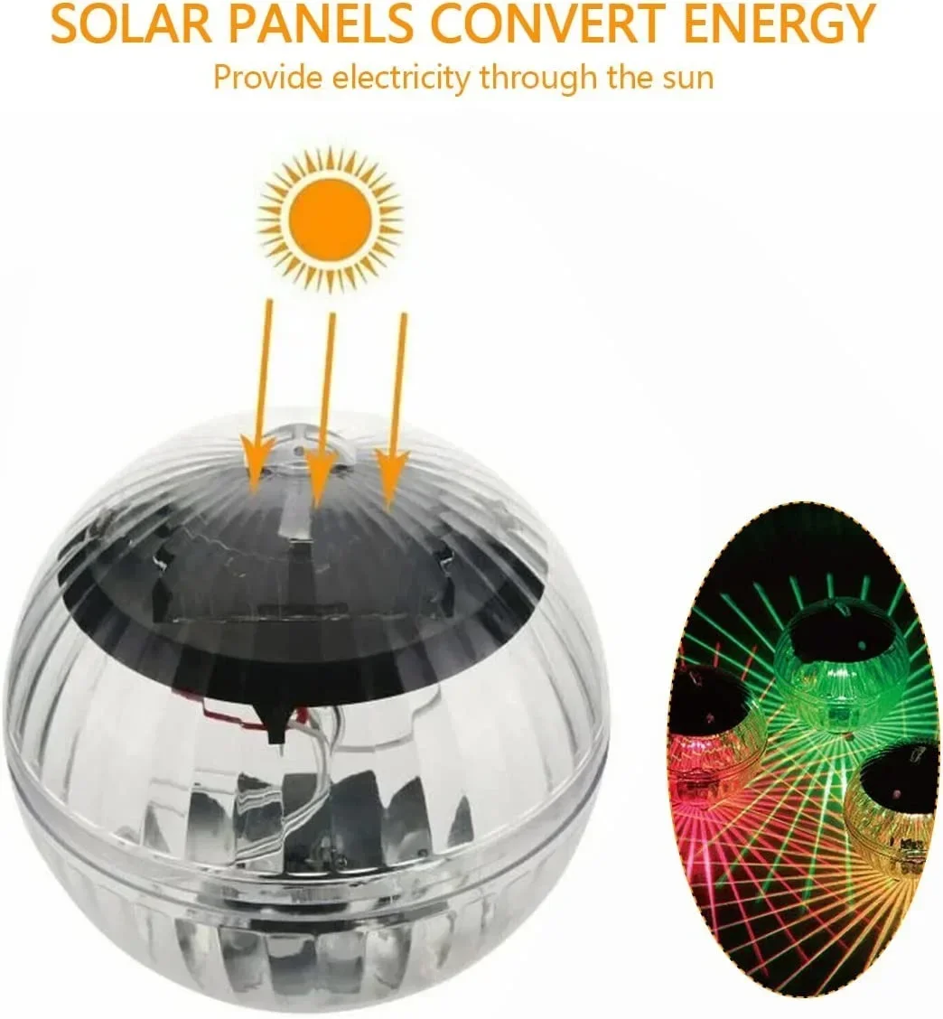 Solar Floating Lamp Solar Floating Light Solar Floating Lights Led Solar Floating Lamp Swimming Pool Ball Solar Panel Powered Pond Drift Waterproof Glow Show Disco Color Changing light