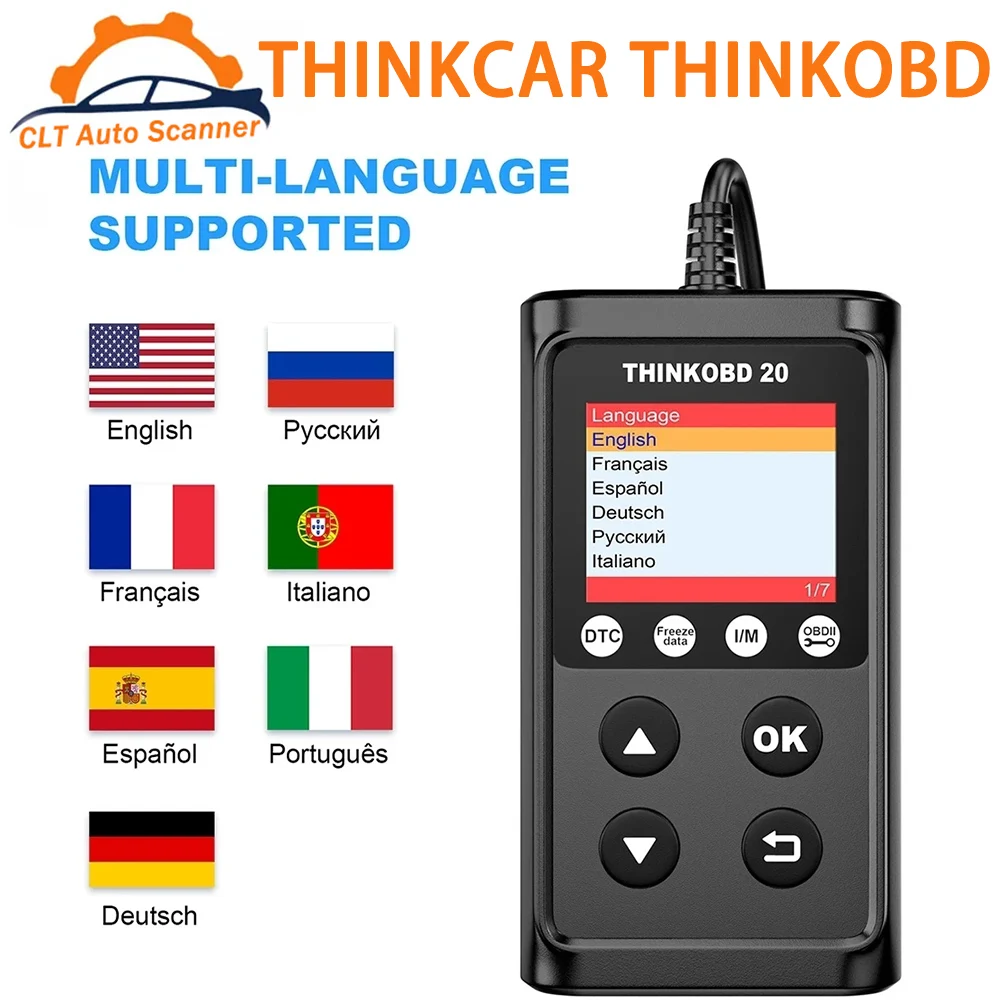 

THINKCAR THINKOBD 20 OBD2 Scanner Car Diagnostics Tool MIL Read Code DTC Erase Code OBD 2 Engine Analyzer Tool ELM327 CR3001