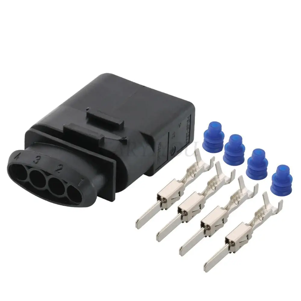 Description Picture 3 of item1 Set 4 Pins Male Plug Female Socket 4B0973724 638245-1 1J0973724 1J0973824 Automobile Ignition Coil Wire Connector For VW Audi