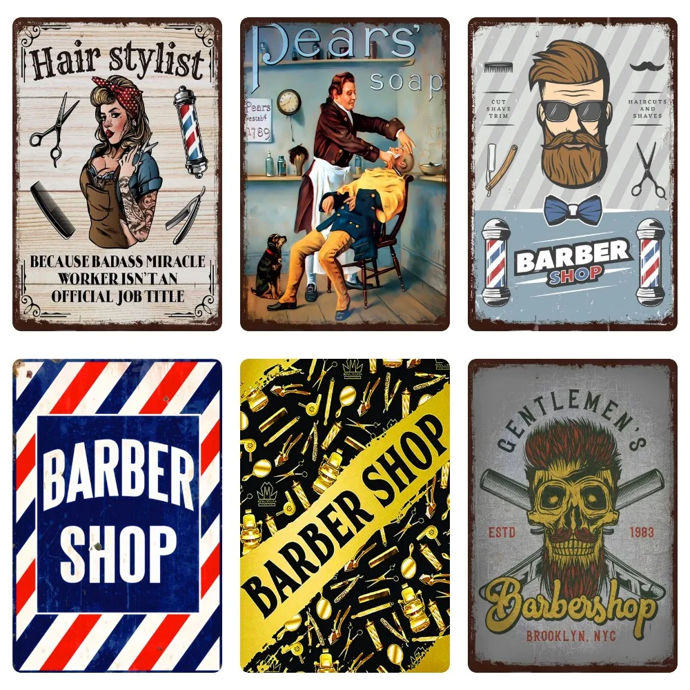 Barbershop Retro Plaque: The Authentic Vintage Touch Every Salon Needs, image size:1000x1000