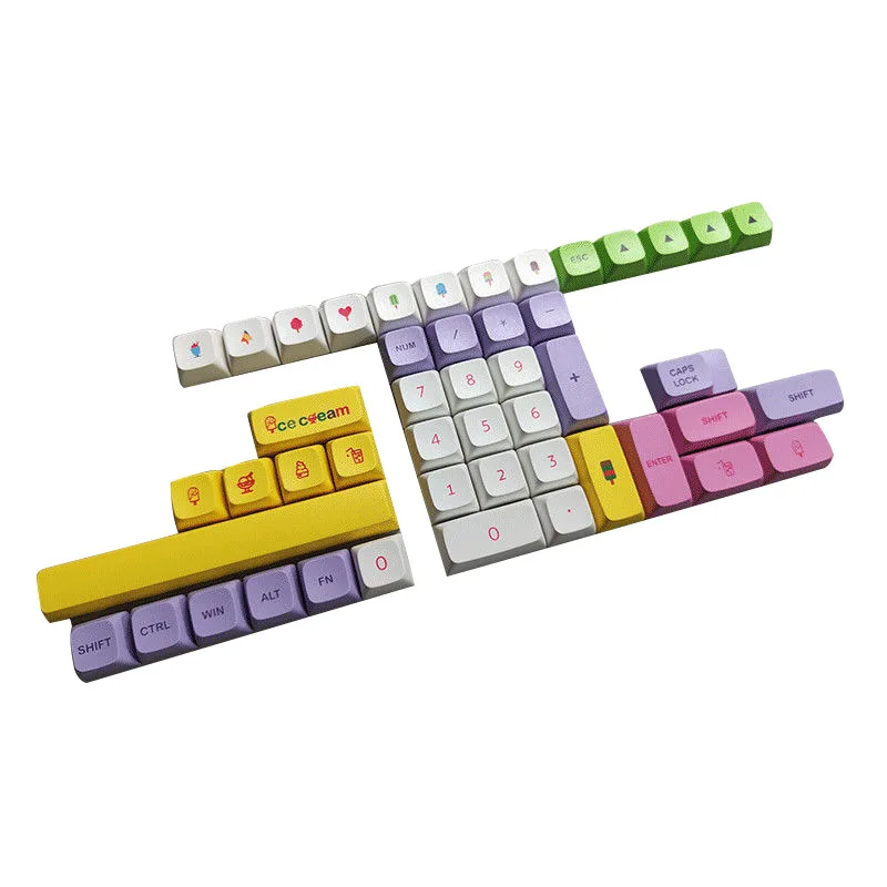 russo layout keycap xda perfil pbt keycaps tintura sublimação para ikbc cereja mx teclas teclado mecânico