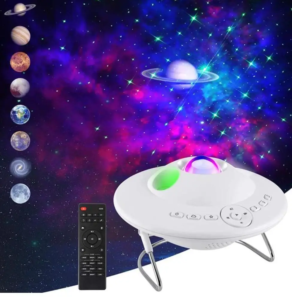 Projecteur Galaxy Star Projector Night Light - Projecteur planétaire Galaxy  avec télécommande, projecteur de veilleuse étoilée de musique Bluetooth,  lumière Galaxy pour chambre de bébé, fête, salles de jeux 