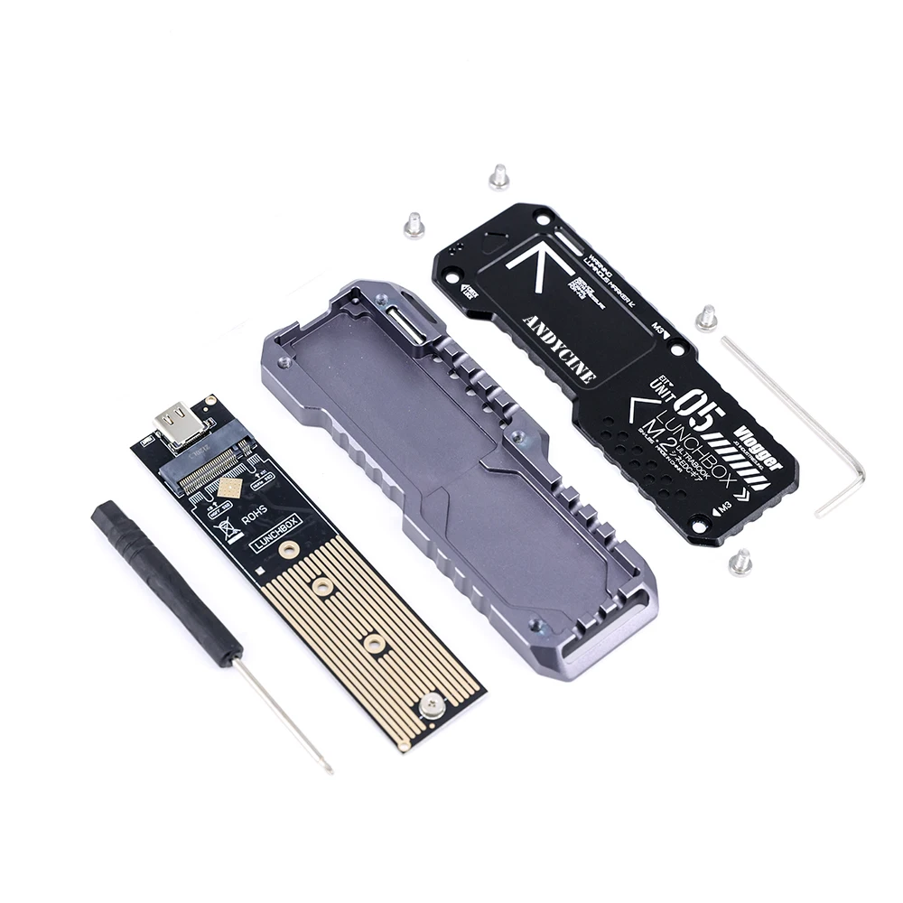 ANDYCINE Lunchbox V M.2 SSD Enclosure For M.2 NVMe or SATA SSD