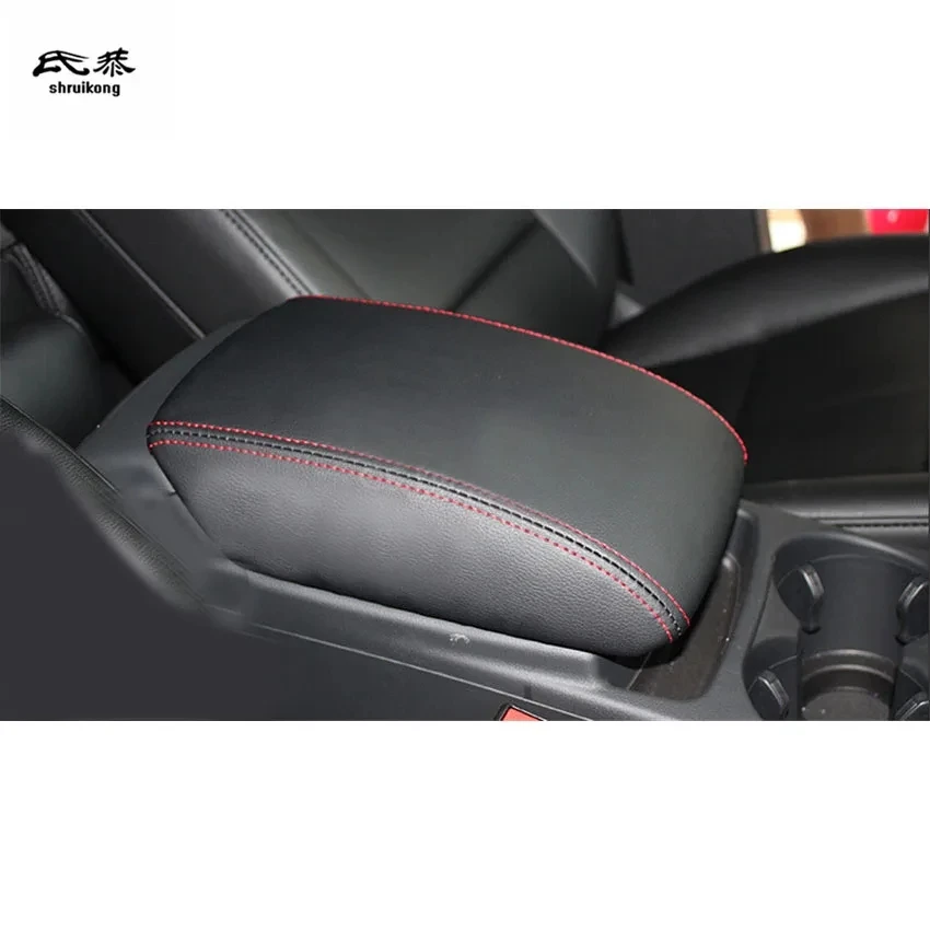 Premium PU Leather Car Armrest Box Protection Cover - Stylish Auto Interior Sticker Set