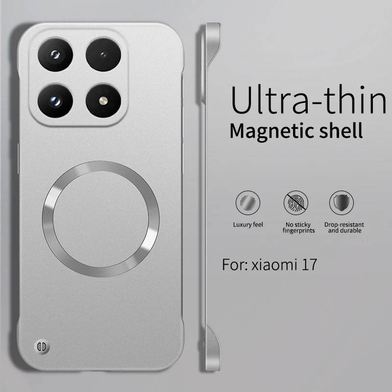 Magsafe Magnetic Thin Metallic Paint Borderless Case Cover