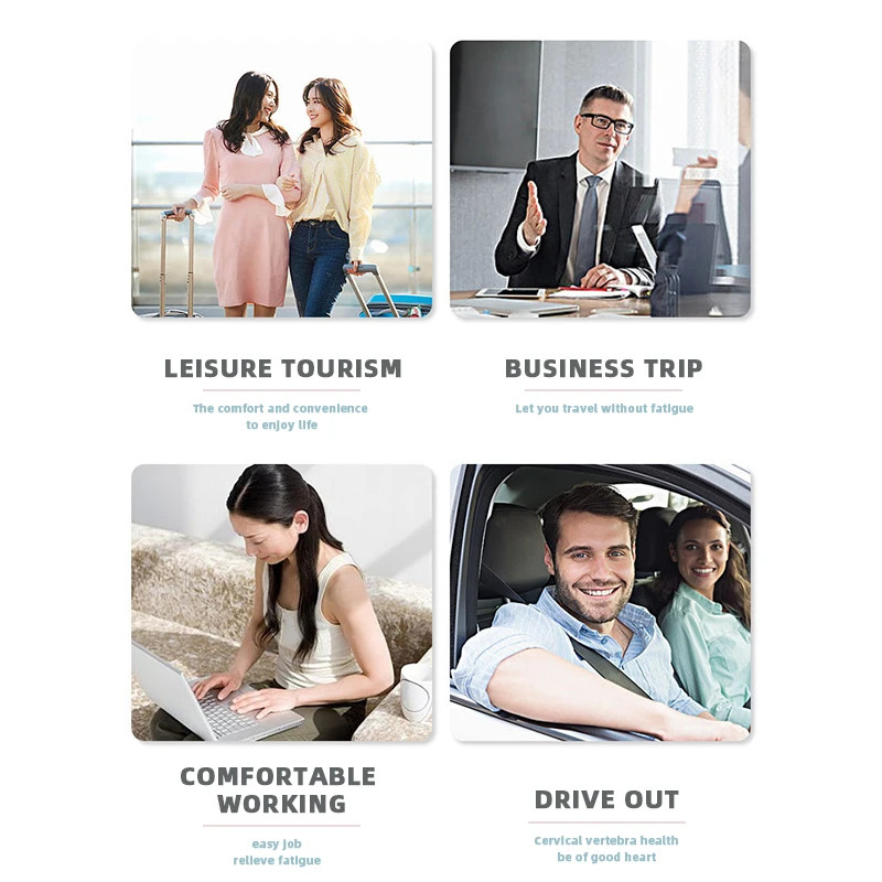 Car Neck Pillow Electric massage U Shaped Memory Foam Soft Slow Rebound Space Travel Pillow Solid Neck Cervical Healthcare