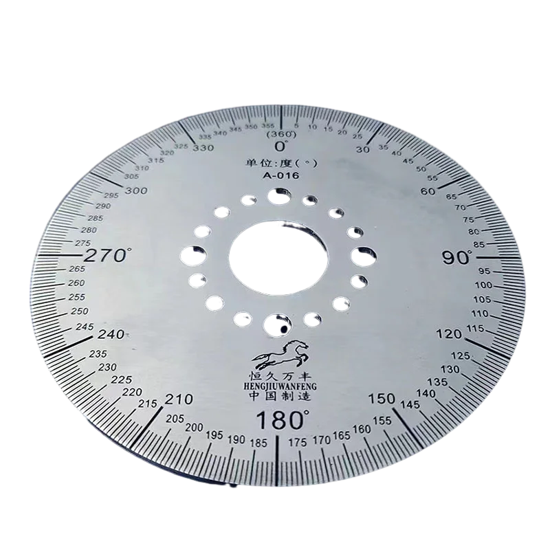 Stainless Steel Scale 360 Degree Scale Small Protractor Stainless Steel Disc 100 # 20 # 2