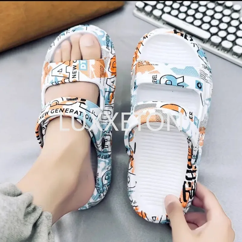 

Slippers Men's Thick Platform Bathroom Home Slippers Women Soft Sole EVA Indoor Slides Woman Sandals Summer Non-slip Flip Flops