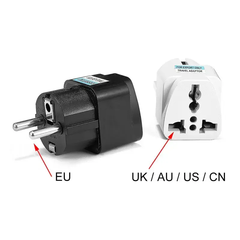 Adaptador de enchufe KR multifunción Universal AU UK US a EU, enchufe  eléctrico tipo E/F, enchufe de Francia y España, adaptador de viaje, toma  de CA - AliExpress