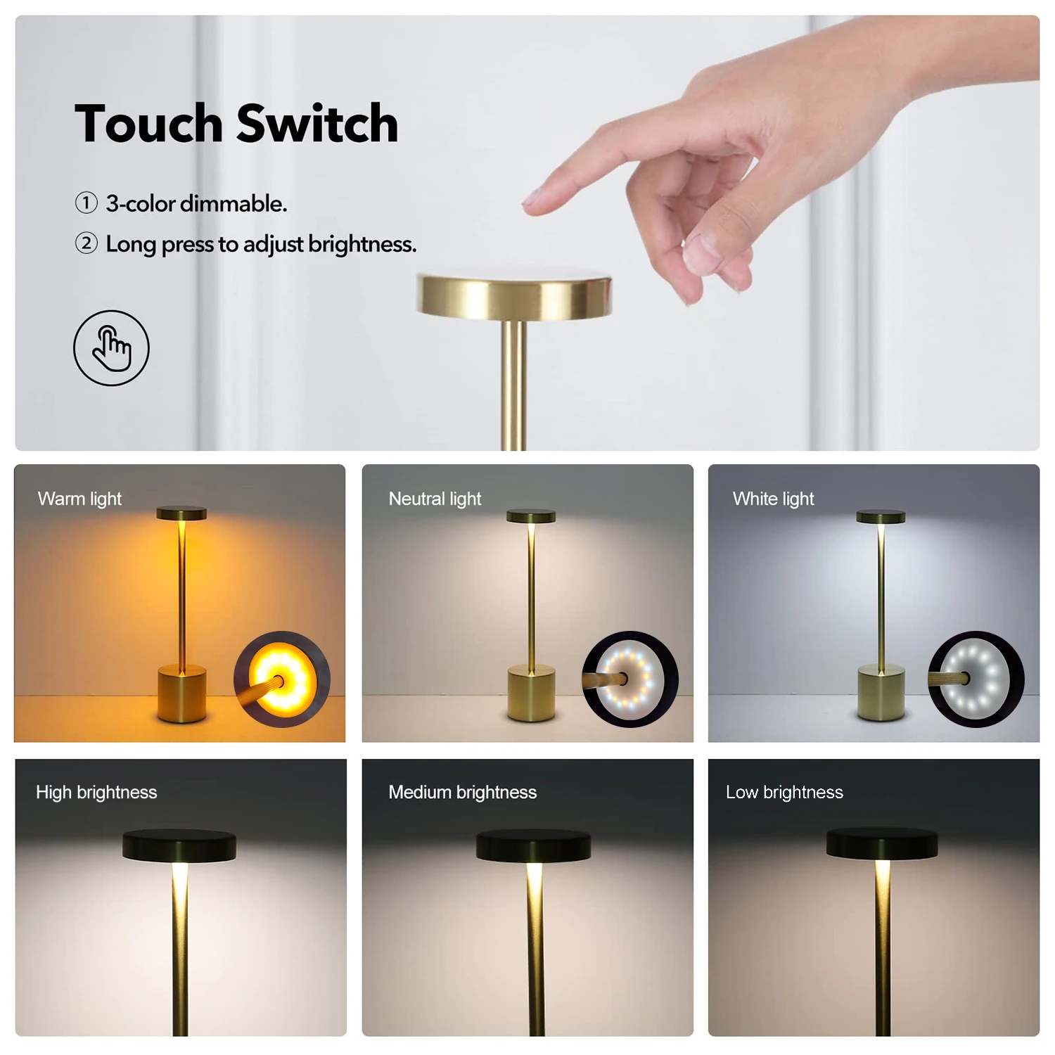 Touch Lamp Rechargeable Table Lamp Amazon Price History Of Niwlix Plastic Touch Control LED Table Lamp Night Light  For Bedroom Rechargeable Brightness Adjustable Dimmable For Bedroom, Living  Room, Study, Multi From Amazon 63_77613398