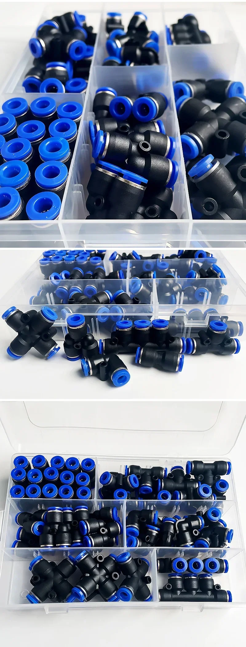 Description Picture 4 of item51 PCs Boxed PU-6/PE-6/PZA-6/PY-6/PV-6/PG-6/PK-6 Pneumatic Connectors Kit 6mm Outer Diameter of the Hose Pipe Tube Air