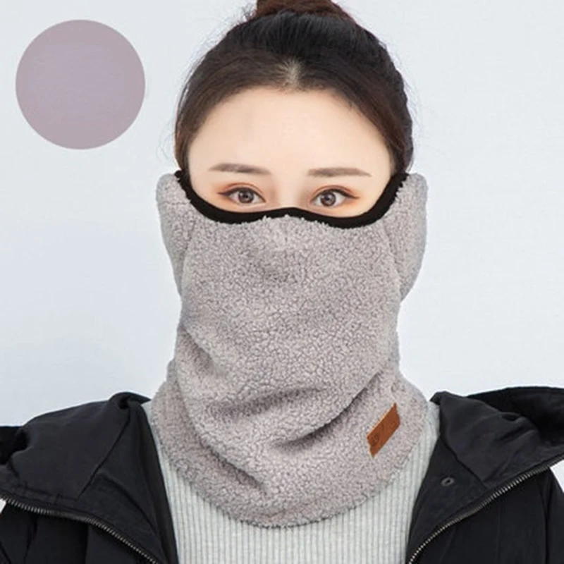 Women Warm Plush Earmuffs Ear Protection Face Scarf Outdoor Cold Winter Accessories Adjustable Extender for Mask Fashion