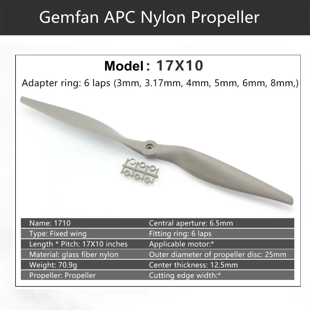 

10PCS/Lot 17inch Propeller 17x10 17X8 Nylon Electric Propeller Gemfan APC Propeller For RC Airplane Glider Aircraft Propellers