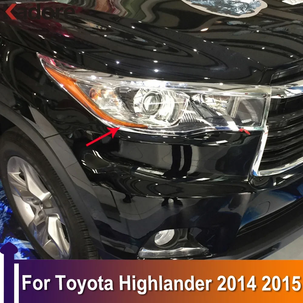 

Накладка на переднюю фару для Toyota Highlander 2014-2015