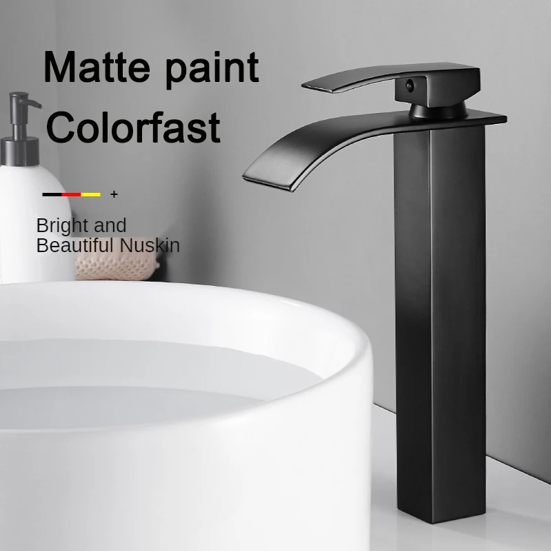 Bathroom Waterfall Basin Sink Faucet Brass Hot&Cold Water Mixer Vanity Tap Deck Mounted basin faucet,bathroom faucet