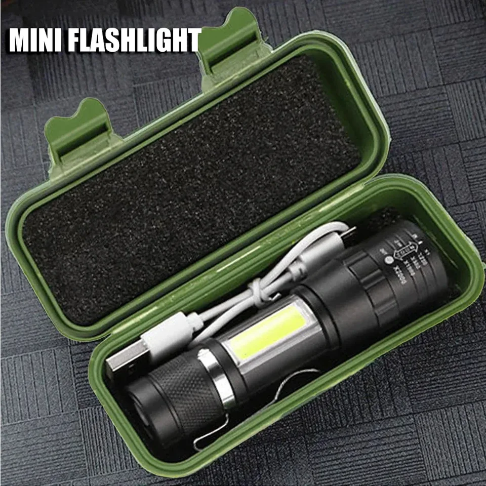 USB Rechargeable Mini Flashlight Portable Camping Torch