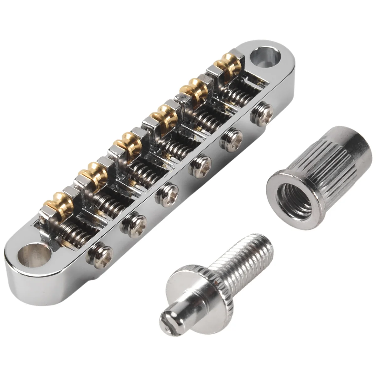Silver Tune-O-Matic Electric Roller Saddle Bridge Lp Electric Guitar Bridge Made in Korea 2