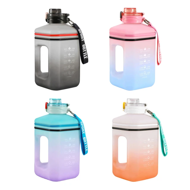 Hot Sports Water Bottle 2.2L Large Capacity Water Cup Outdoor Fitness  Portable Straw Big Water Bottle Plastic Ton Barrel botella