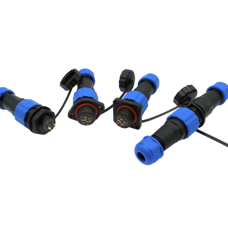 Wasserdichter Steckverbinder SP16 IP68 Kabelstecker & Buchse Männlich und Weiblich 2 3 4 5 6 7 8 9 Pin – Detail 9