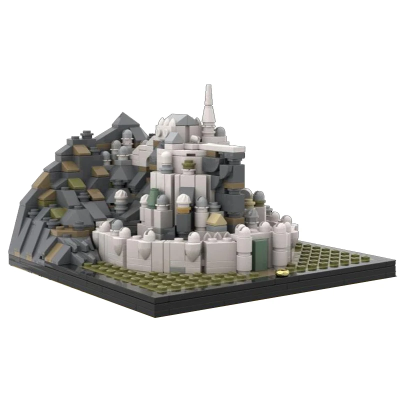Moc City Skyline Edifici Mine Tirith Magic Castle Lotr House Education Architecture Building Blocks Mattoni Giocattoli Per Bambini Regalo